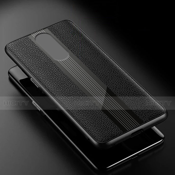 Silikon Hülle Handyhülle Gummi Schutzhülle Leder für Oppo RX17 Pro Schwarz groß