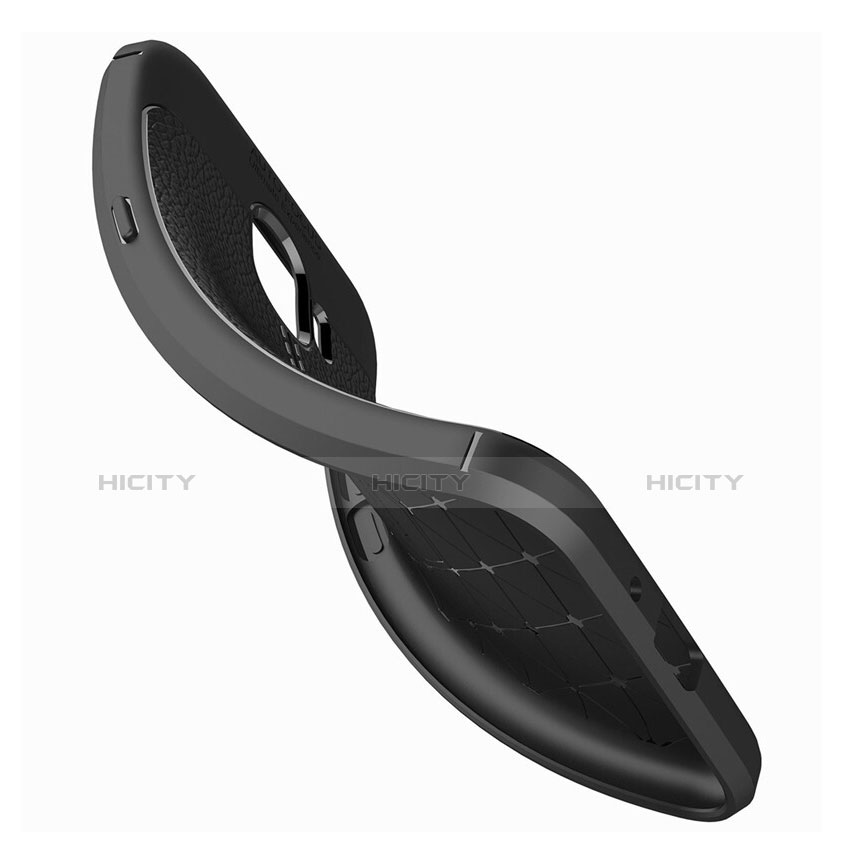 Silikon Hülle Handyhülle Gummi Schutzhülle Leder für Samsung Galaxy J2 Pro (2018) J250F Schwarz groß