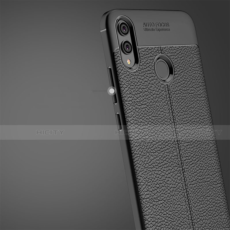 Silikon Hülle Handyhülle Gummi Schutzhülle Leder Q01 für Huawei Honor 8X Schwarz