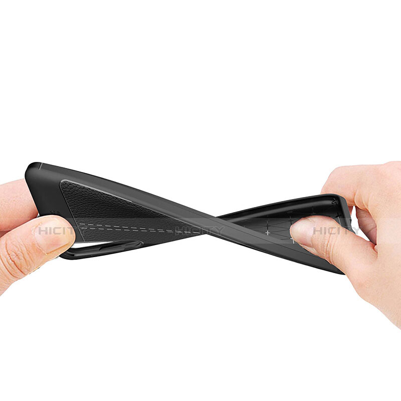 Silikon Hülle Handyhülle Gummi Schutzhülle Leder Q01 für Huawei P20 Pro Schwarz groß