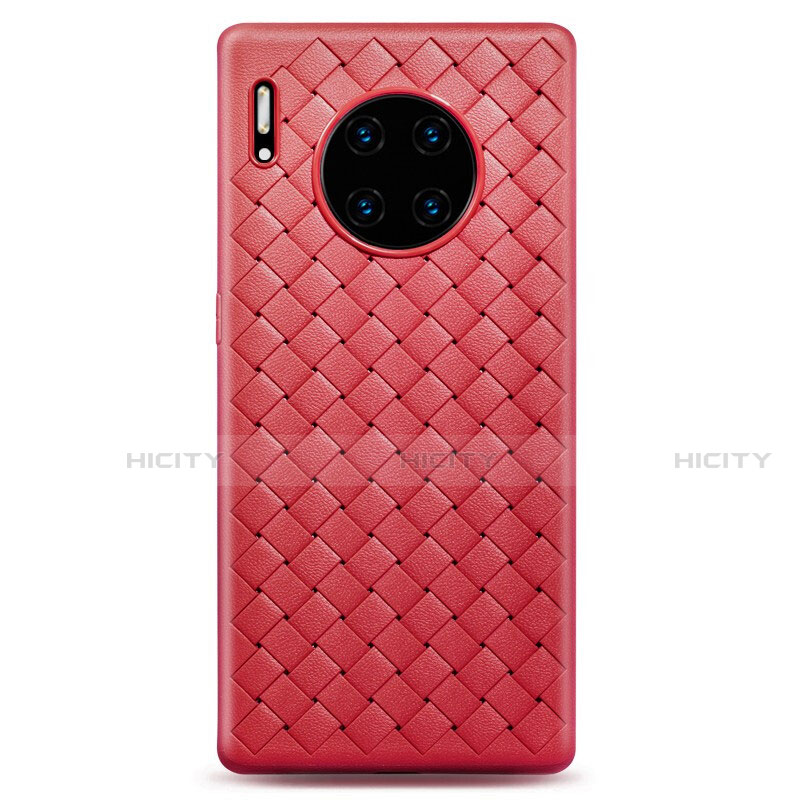 Silikon Hülle Handyhülle Gummi Schutzhülle Leder Tasche D01 für Huawei Mate 30 Pro Rot