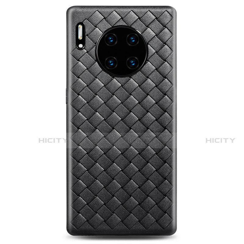 Silikon Hülle Handyhülle Gummi Schutzhülle Leder Tasche D01 für Huawei Mate 30E Pro 5G Schwarz Plus