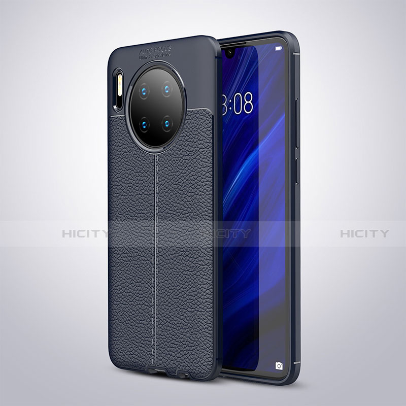 Silikon Hülle Handyhülle Gummi Schutzhülle Leder Tasche für Huawei Mate 30 Pro 5G Blau Plus