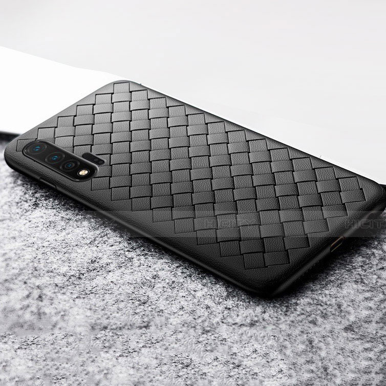 Silikon Hülle Handyhülle Gummi Schutzhülle Leder Tasche für Huawei Nova 6 5G groß