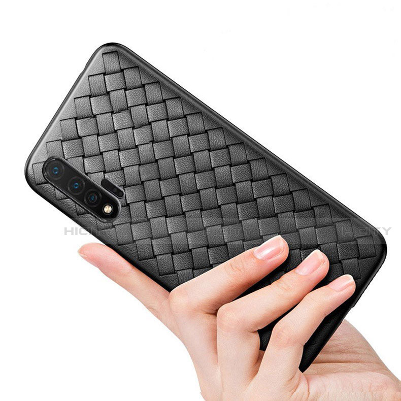 Silikon Hülle Handyhülle Gummi Schutzhülle Leder Tasche für Huawei Nova 6 5G groß
