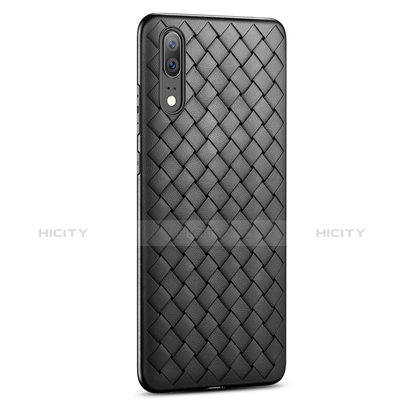 Silikon Hülle Handyhülle Gummi Schutzhülle Leder Tasche für Huawei P20 Schwarz Plus