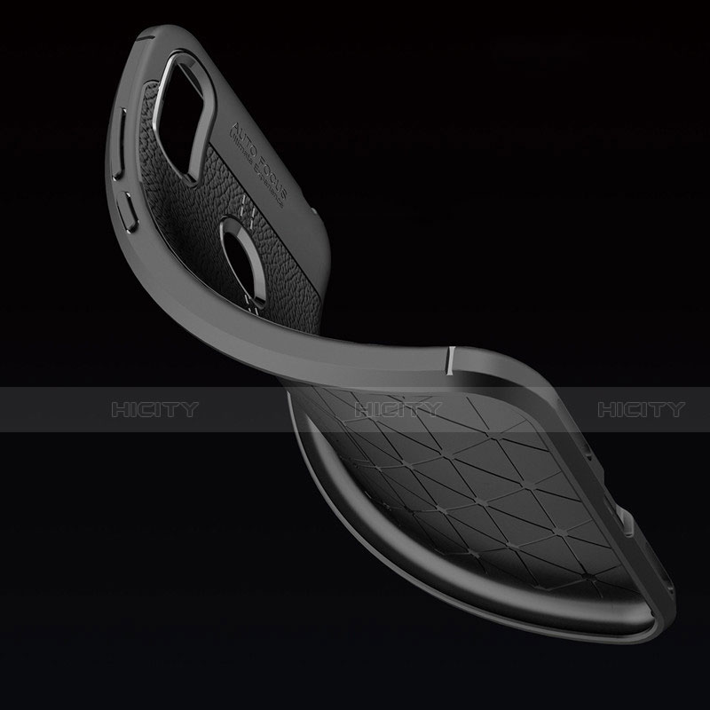 Silikon Hülle Handyhülle Gummi Schutzhülle Leder Tasche für Huawei Y6 Prime (2019) groß
