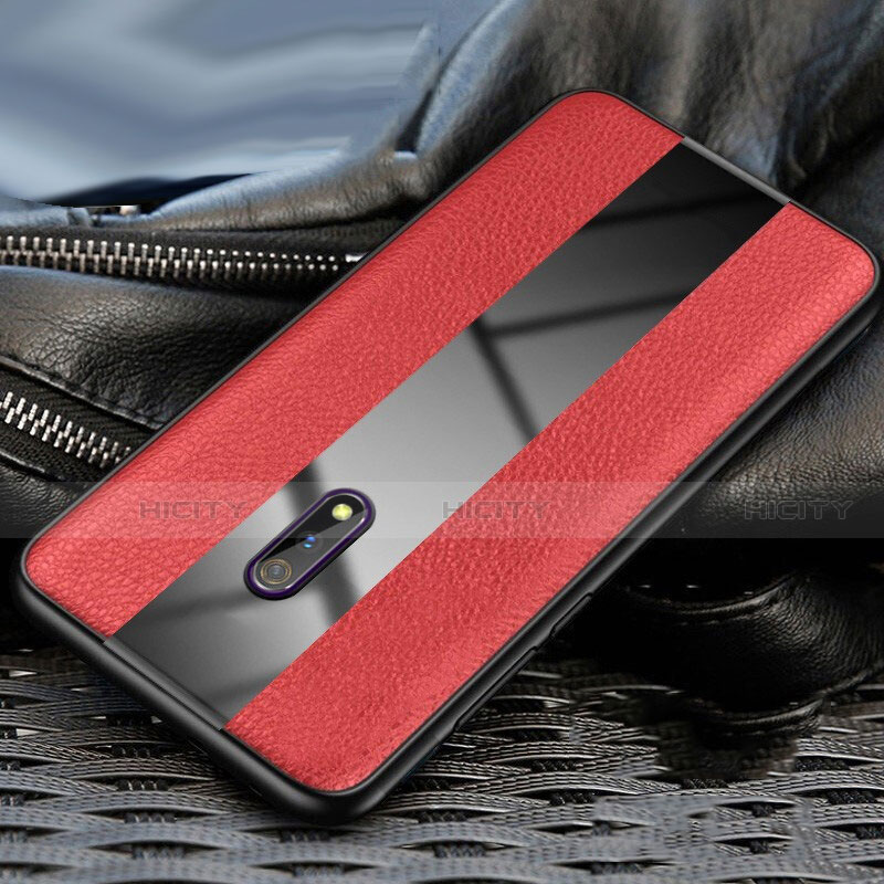 Silikon Hülle Handyhülle Gummi Schutzhülle Leder Tasche für Oppo K3 Rot Plus