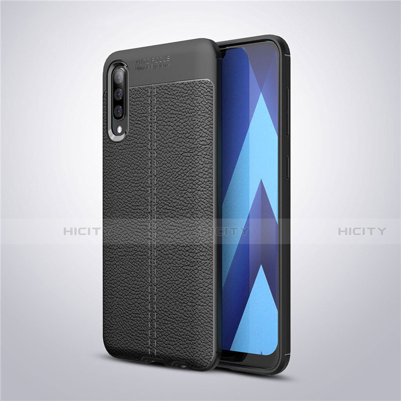 Silikon Hülle Handyhülle Gummi Schutzhülle Leder Tasche für Samsung Galaxy A50 Schwarz