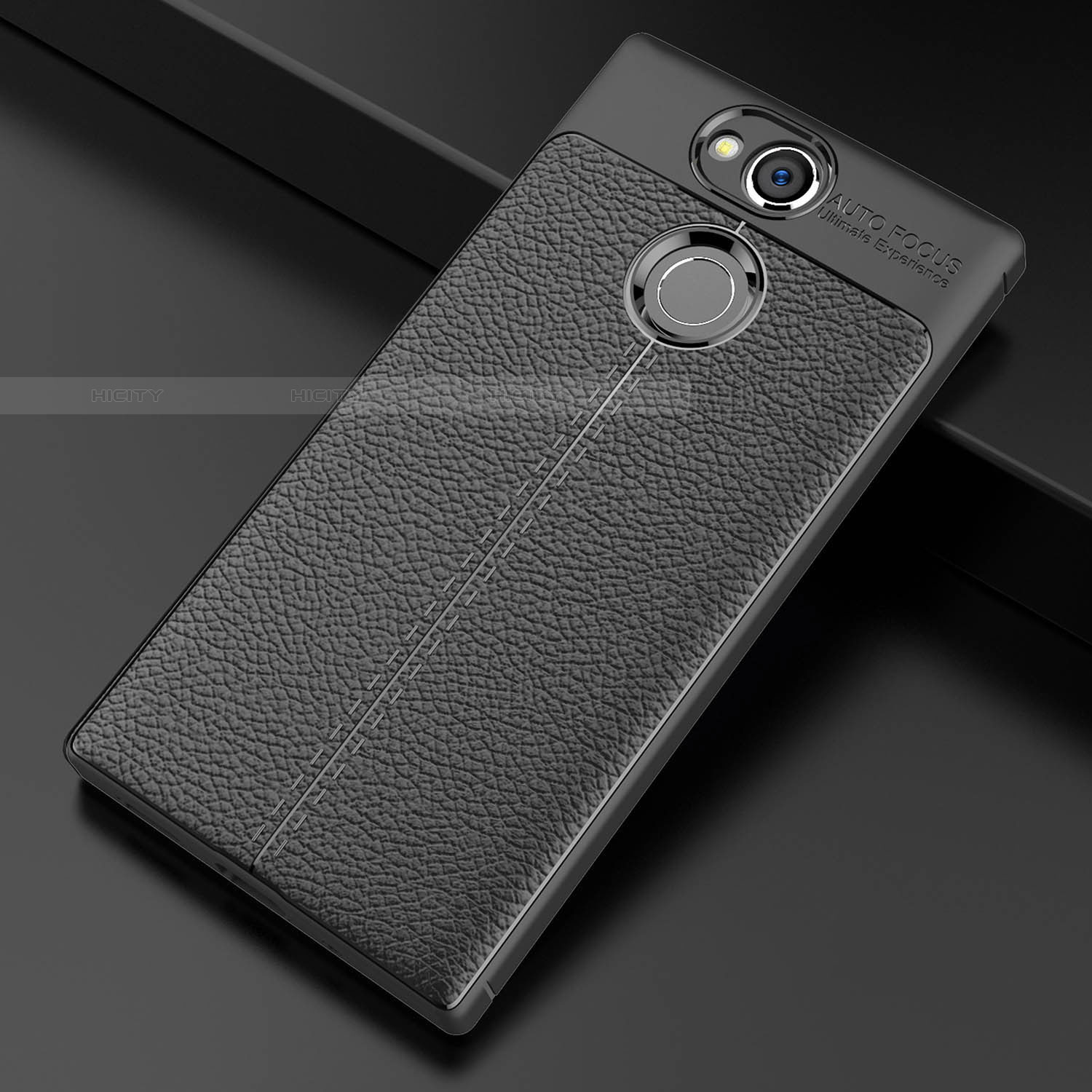 Silikon Hülle Handyhülle Gummi Schutzhülle Leder Tasche für Sony Xperia XA2 Ultra Schwarz