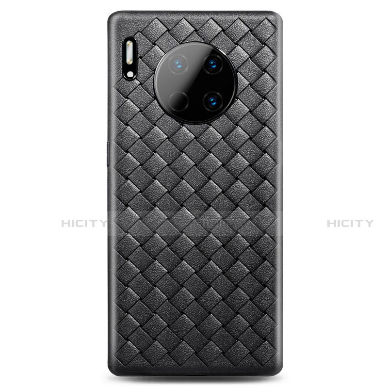 Silikon Hülle Handyhülle Gummi Schutzhülle Leder Tasche H01 für Huawei Mate 30E Pro 5G Schwarz Plus