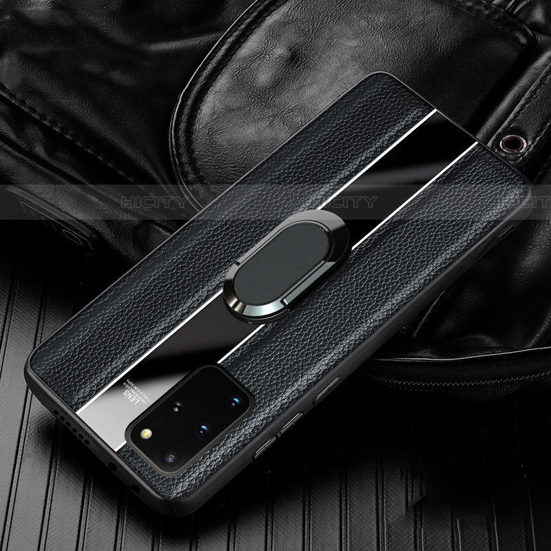 Silikon Hülle Handyhülle Gummi Schutzhülle Leder Tasche H04 für Samsung Galaxy S20 Plus 5G Schwarz Plus