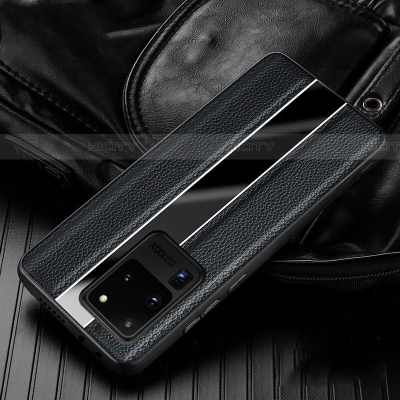 Silikon Hülle Handyhülle Gummi Schutzhülle Leder Tasche H04 für Samsung Galaxy S20 Ultra 5G groß