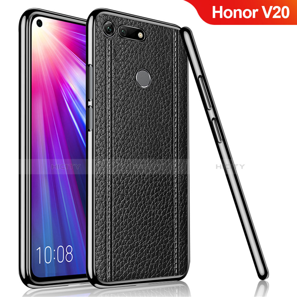 Silikon Hülle Handyhülle Gummi Schutzhülle Leder Tasche M02 für Huawei Honor View 20 Schwarz Plus