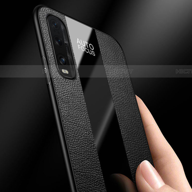 Silikon Hülle Handyhülle Gummi Schutzhülle Leder Tasche mit Magnetisch Fingerring Ständer für Oppo Find X2