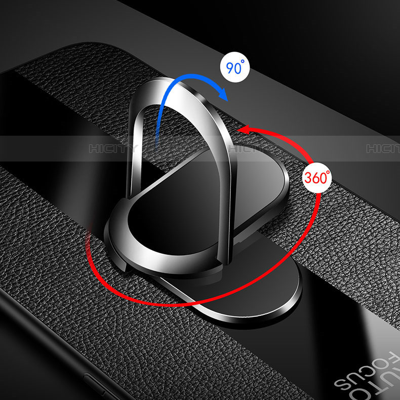 Silikon Hülle Handyhülle Gummi Schutzhülle Leder Tasche mit Magnetisch Fingerring Ständer für Xiaomi Redmi K30 Pro 5G groß