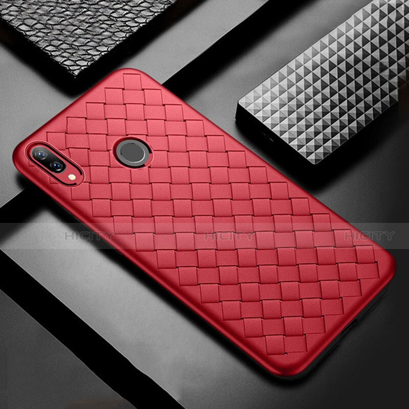 Silikon Hülle Handyhülle Gummi Schutzhülle Leder Tasche S02 für Huawei P Smart+ Plus groß