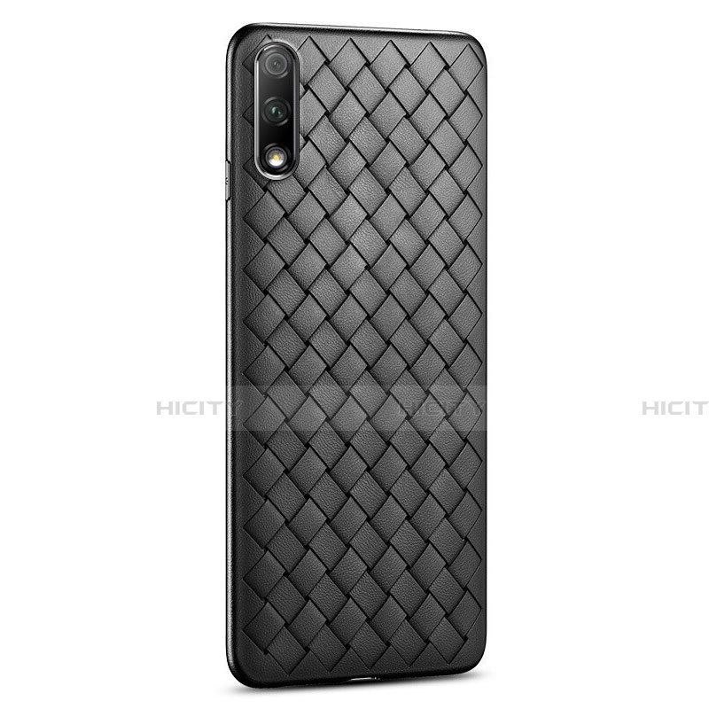 Silikon Hülle Handyhülle Gummi Schutzhülle Leder Tasche S03 für Huawei Honor 9X Schwarz