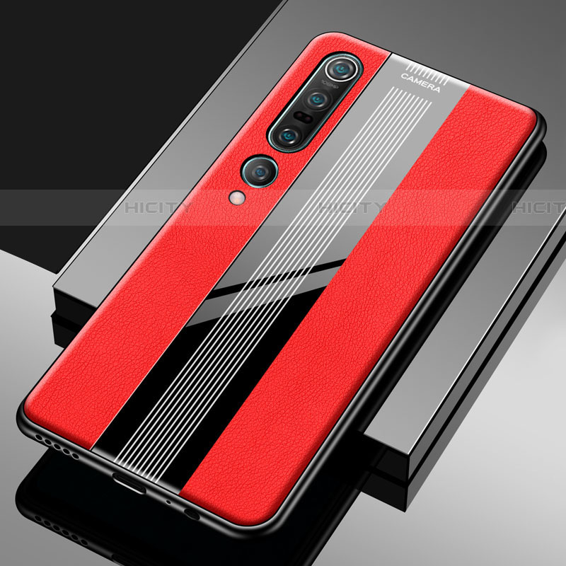 Silikon Hülle Handyhülle Gummi Schutzhülle Leder Tasche S03 für Xiaomi Mi 10 Pro Rot