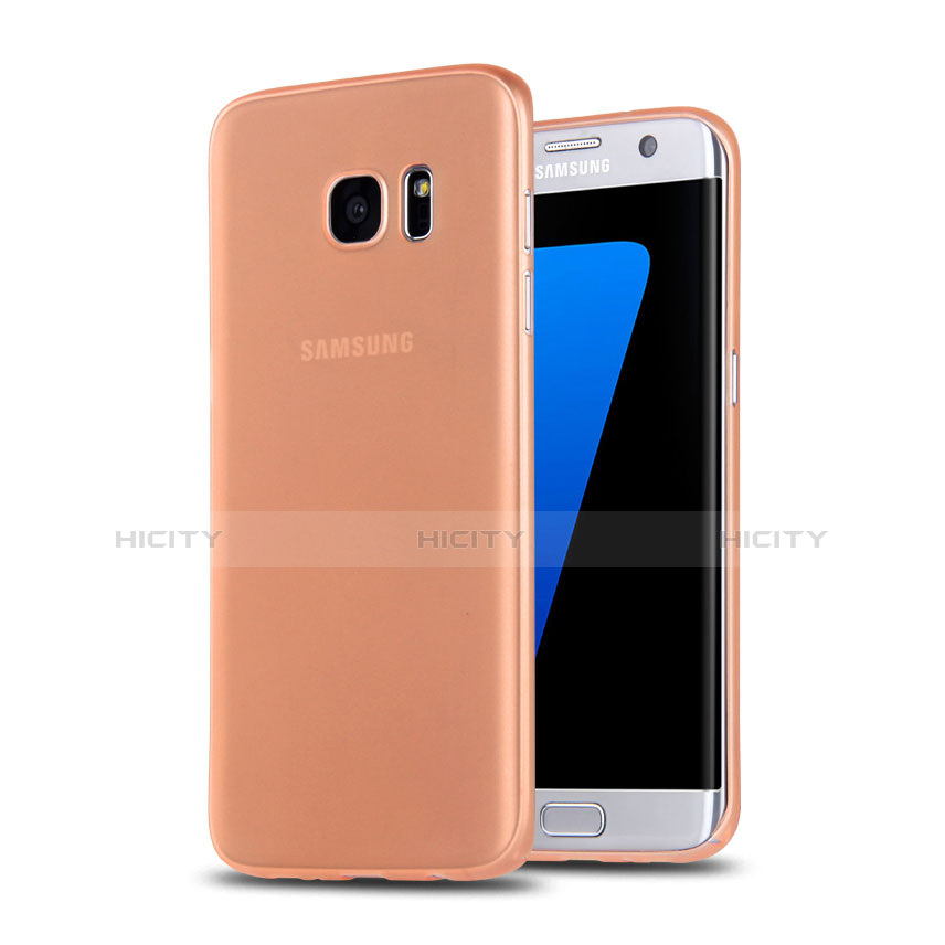 Silikon Hülle Handyhülle Gummi Schutzhülle Matt für Samsung Galaxy S7 Edge G935F Gold Plus