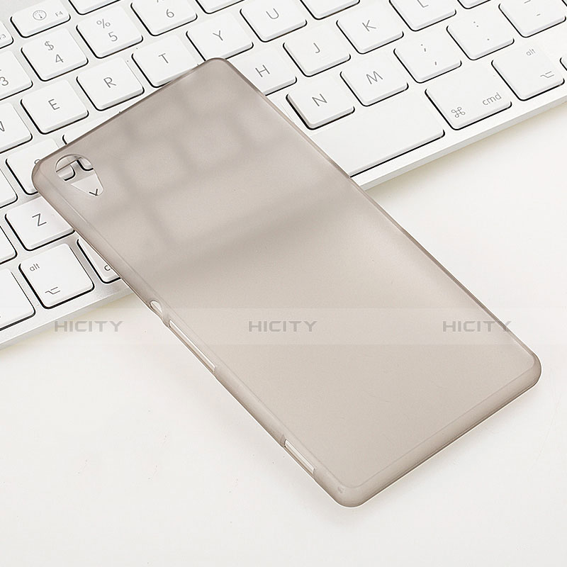 Silikon Hülle Handyhülle Gummi Schutzhülle Matt für Sony Xperia Z3 Grau groß
