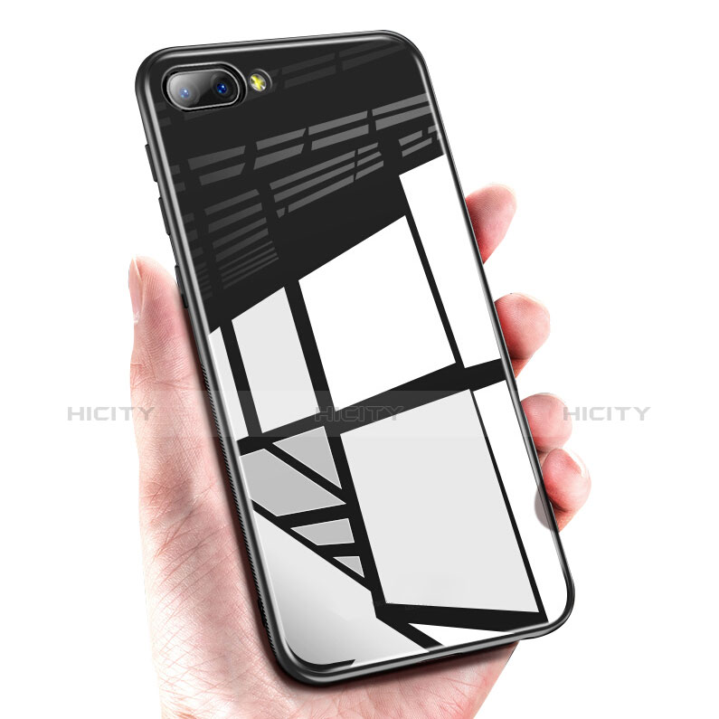 Silikon Hülle Handyhülle Gummi Schutzhülle Spiegel M01 für Huawei Honor 10 Schwarz Plus
