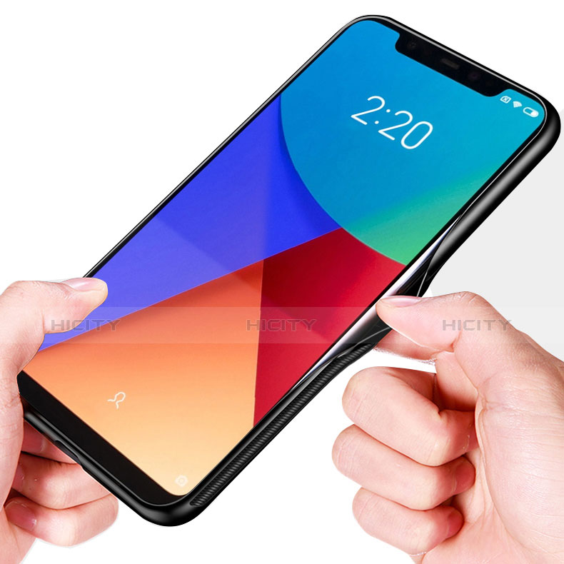 Silikon Hülle Handyhülle Gummi Schutzhülle Spiegel M04 für Xiaomi Pocophone F1 Schwarz groß