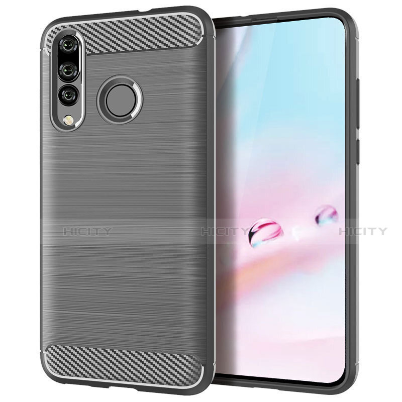 Silikon Hülle Handyhülle Gummi Schutzhülle Tasche Köper für Huawei P30 Lite Grau Plus