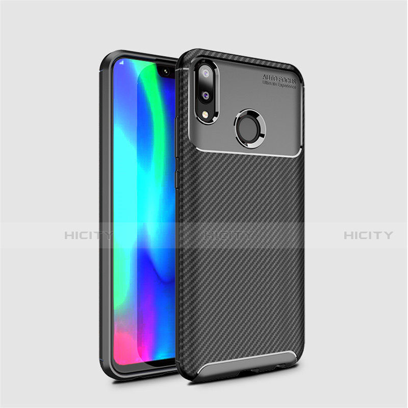 Silikon Hülle Handyhülle Gummi Schutzhülle Tasche Köper für Huawei Y7 (2019) Schwarz Plus