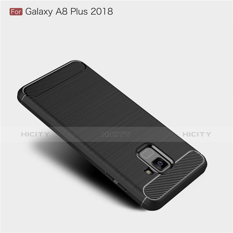 Silikon Hülle Handyhülle Gummi Schutzhülle Tasche Köper für Samsung Galaxy A8+ A8 Plus (2018) Duos A730F