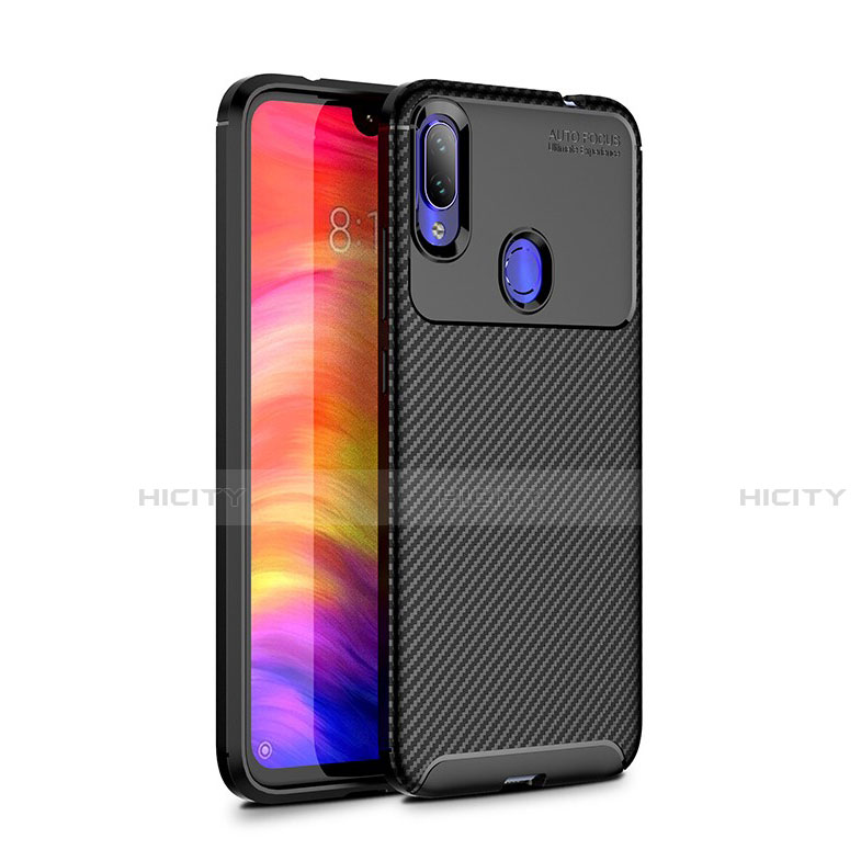 Silikon Hülle Handyhülle Gummi Schutzhülle Tasche Köper für Xiaomi Redmi Note 7 Pro Schwarz Plus