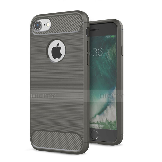 Silikon Hülle Handyhülle Gummi Schutzhülle Tasche Köper S01 für Apple iPhone SE (2020) Grau