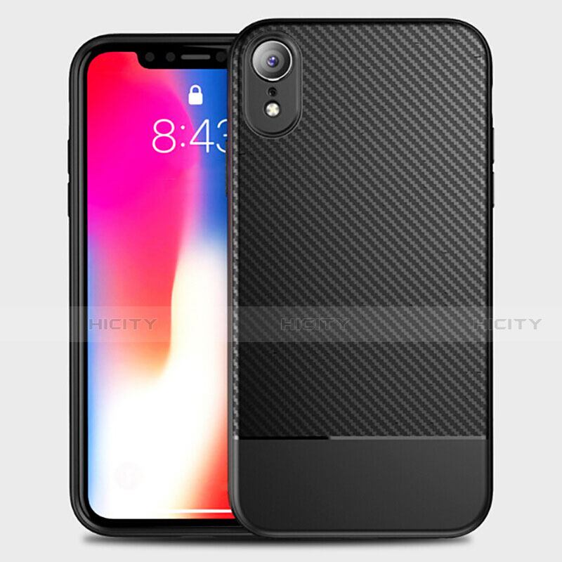 Silikon Hülle Handyhülle Gummi Schutzhülle Tasche Köper S01 für Apple iPhone XR groß