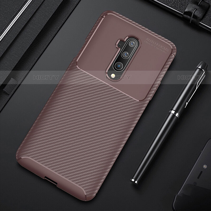 Silikon Hülle Handyhülle Gummi Schutzhülle Tasche Köper S01 für OnePlus 7T Pro Braun Plus