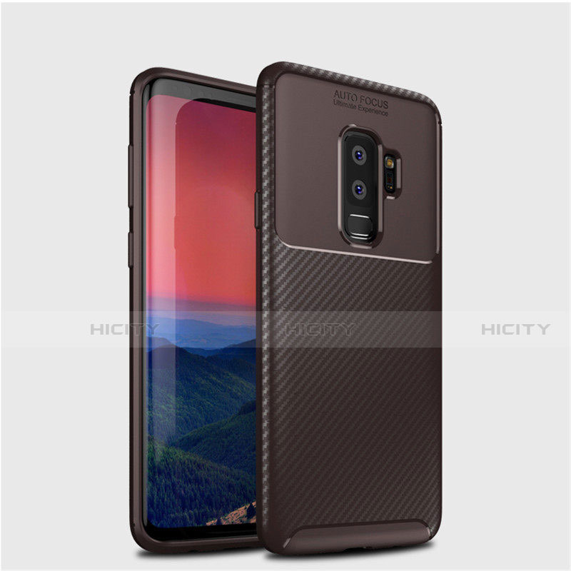 Silikon Hülle Handyhülle Gummi Schutzhülle Tasche Köper S01 für Samsung Galaxy S9 Plus Braun