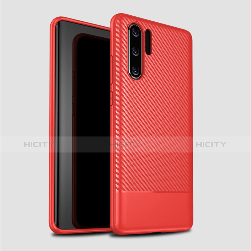 Silikon Hülle Handyhülle Gummi Schutzhülle Tasche Köper S04 für Huawei P30 Pro Rot Plus