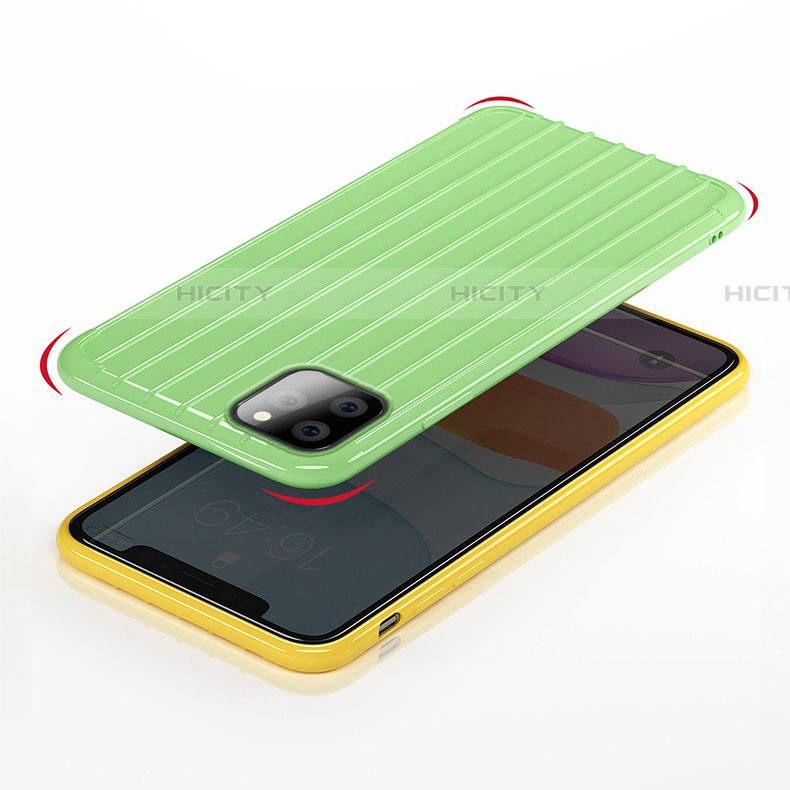 Silikon Hülle Handyhülle Gummi Schutzhülle Tasche Line C01 für Apple iPhone 11 Pro Max groß