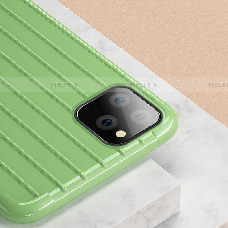 Silikon Hülle Handyhülle Gummi Schutzhülle Tasche Line C01 für Apple iPhone 11 Pro Max groß