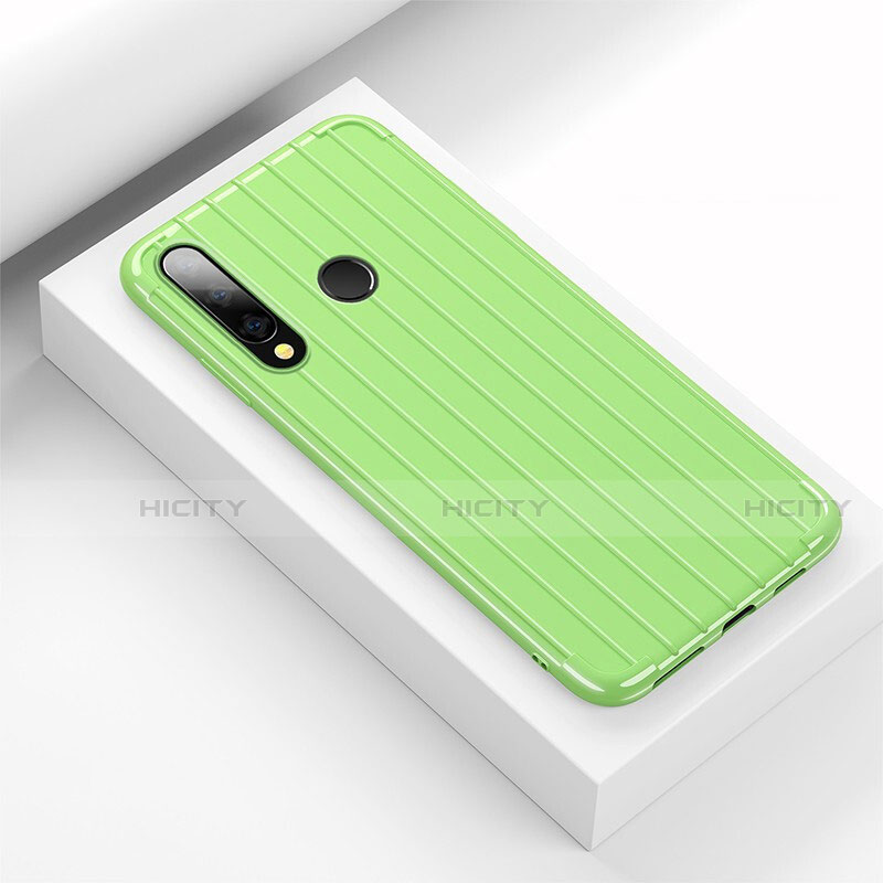 Silikon Hülle Handyhülle Gummi Schutzhülle Tasche Line C01 für Huawei Honor 20i Grün Plus