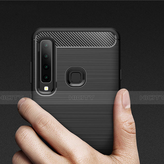 Silikon Hülle Handyhülle Gummi Schutzhülle Tasche Line für Samsung Galaxy A9s groß