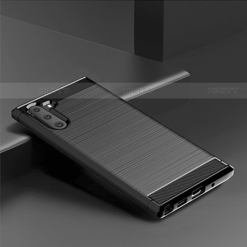 Silikon Hülle Handyhülle Gummi Schutzhülle Tasche Line für Samsung Galaxy Note 10 5G groß