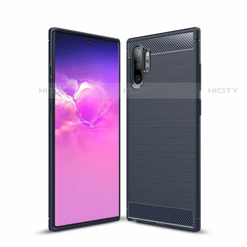 Silikon Hülle Handyhülle Gummi Schutzhülle Tasche Line für Samsung Galaxy Note 10 Plus 5G groß