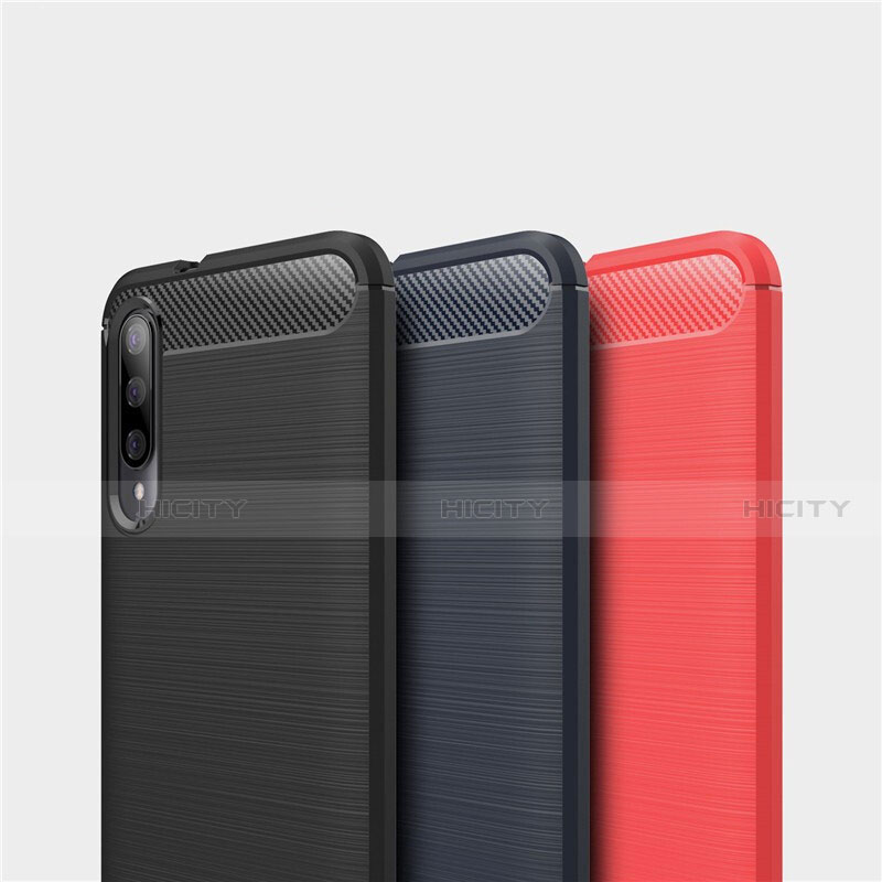 Silikon Hülle Handyhülle Gummi Schutzhülle Tasche Line für Xiaomi Mi A3 groß