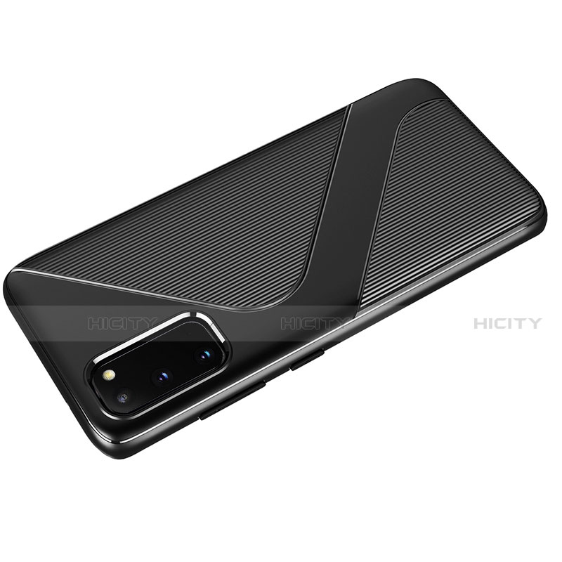 Silikon Hülle Handyhülle Gummi Schutzhülle Tasche Line S01 für Samsung Galaxy S20 5G groß