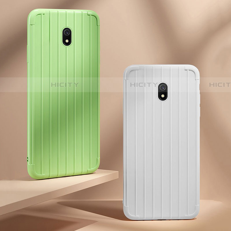 Silikon Hülle Handyhülle Gummi Schutzhülle Tasche Line S01 für Xiaomi Redmi 8A groß