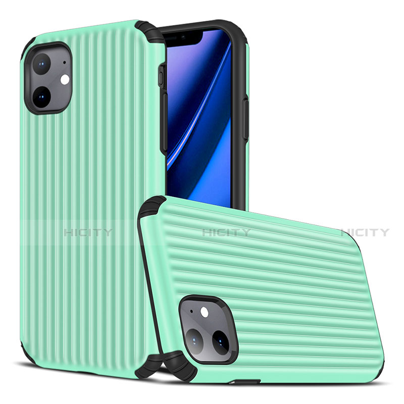 Silikon Hülle Handyhülle Gummi Schutzhülle Tasche Line Z01 für Apple iPhone 11 groß