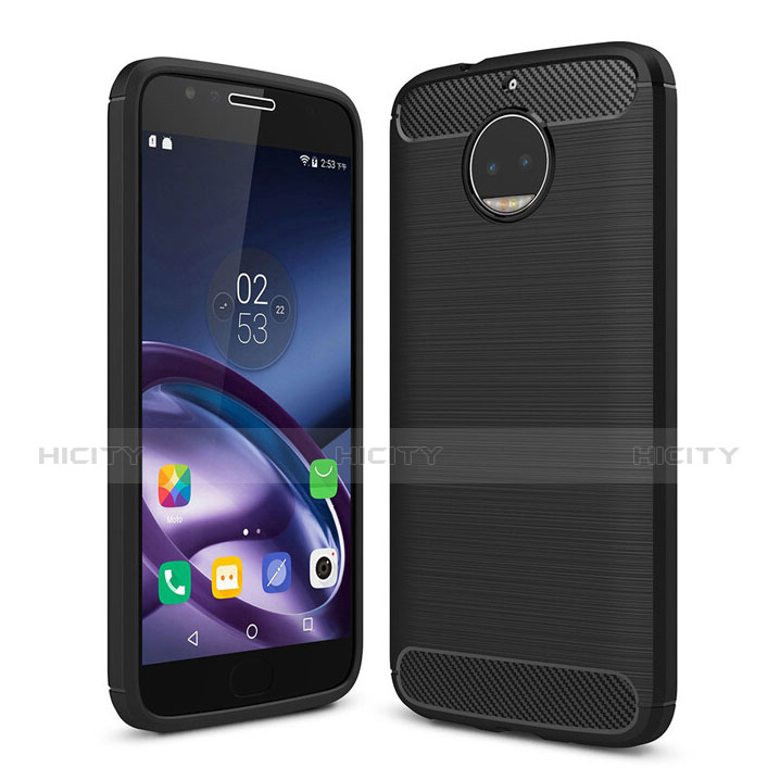 Silikon Hülle Handyhülle Gummi Schutzhülle TPU für Motorola Moto G5S Plus Schwarz