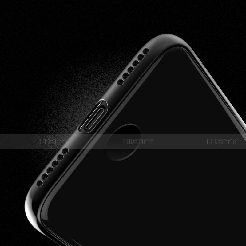 Silikon Hülle Handyhülle Rahmen Schutzhülle Durchsichtig Transparent Matt für Apple iPhone SE (2020) Schwarz groß
