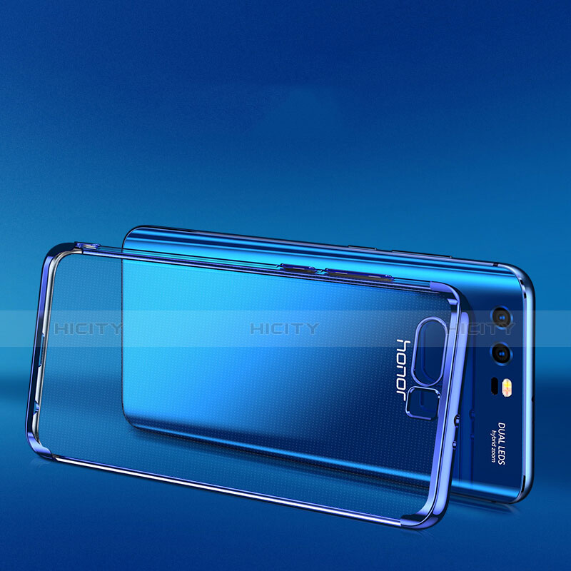 Silikon Hülle Handyhülle Rahmen Schutzhülle Durchsichtig Transparent Matt für Huawei Honor 9 Blau groß