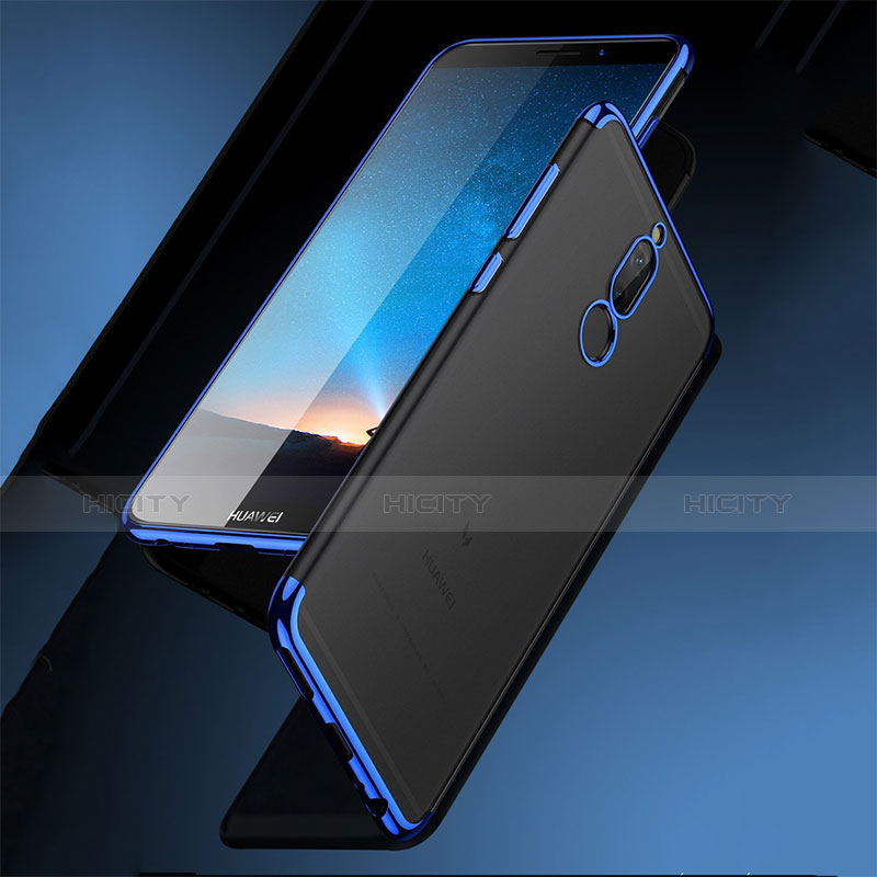 Silikon Hülle Handyhülle Rahmen Schutzhülle Durchsichtig Transparent Matt für Huawei Maimang 6 Blau groß